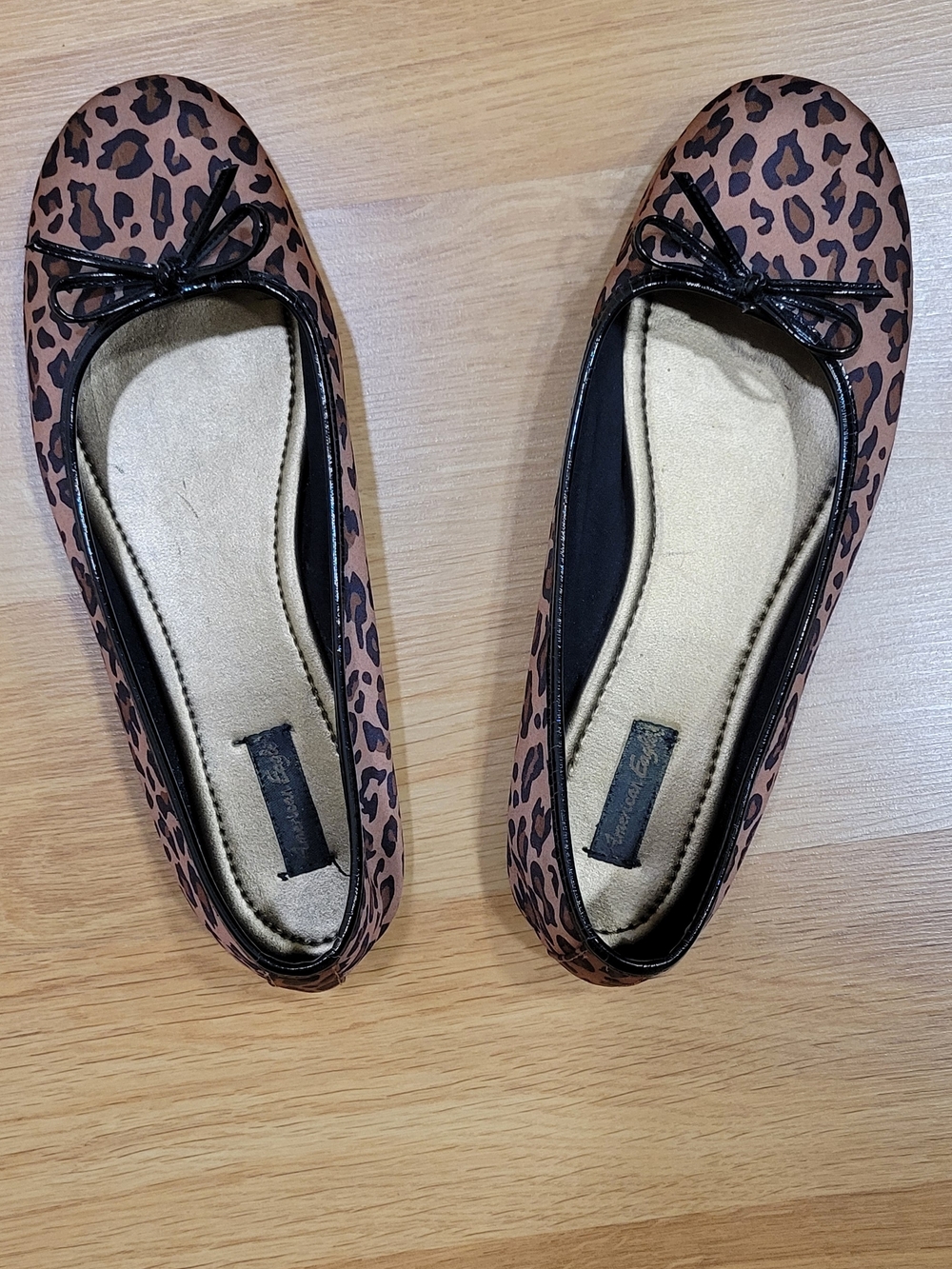 American Eagle Outfitters Leopard Ballet Flats in Brown and Black
